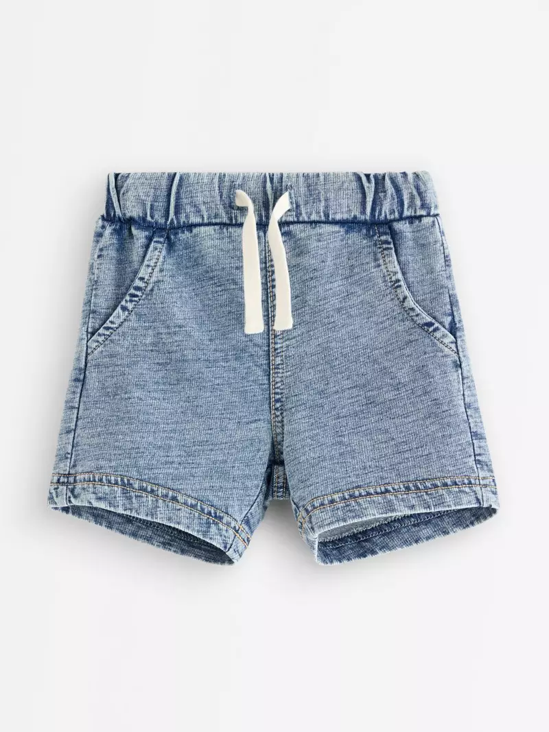 Sweat shorts with denim look