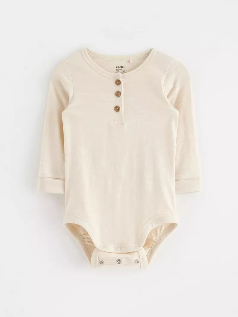 Bodysuit with henley collar - Image 3